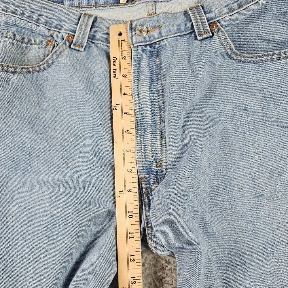 Levis 550 Jeans Mens 35x30* Denim Relaxed Straight Light Wash Grunge Distressed